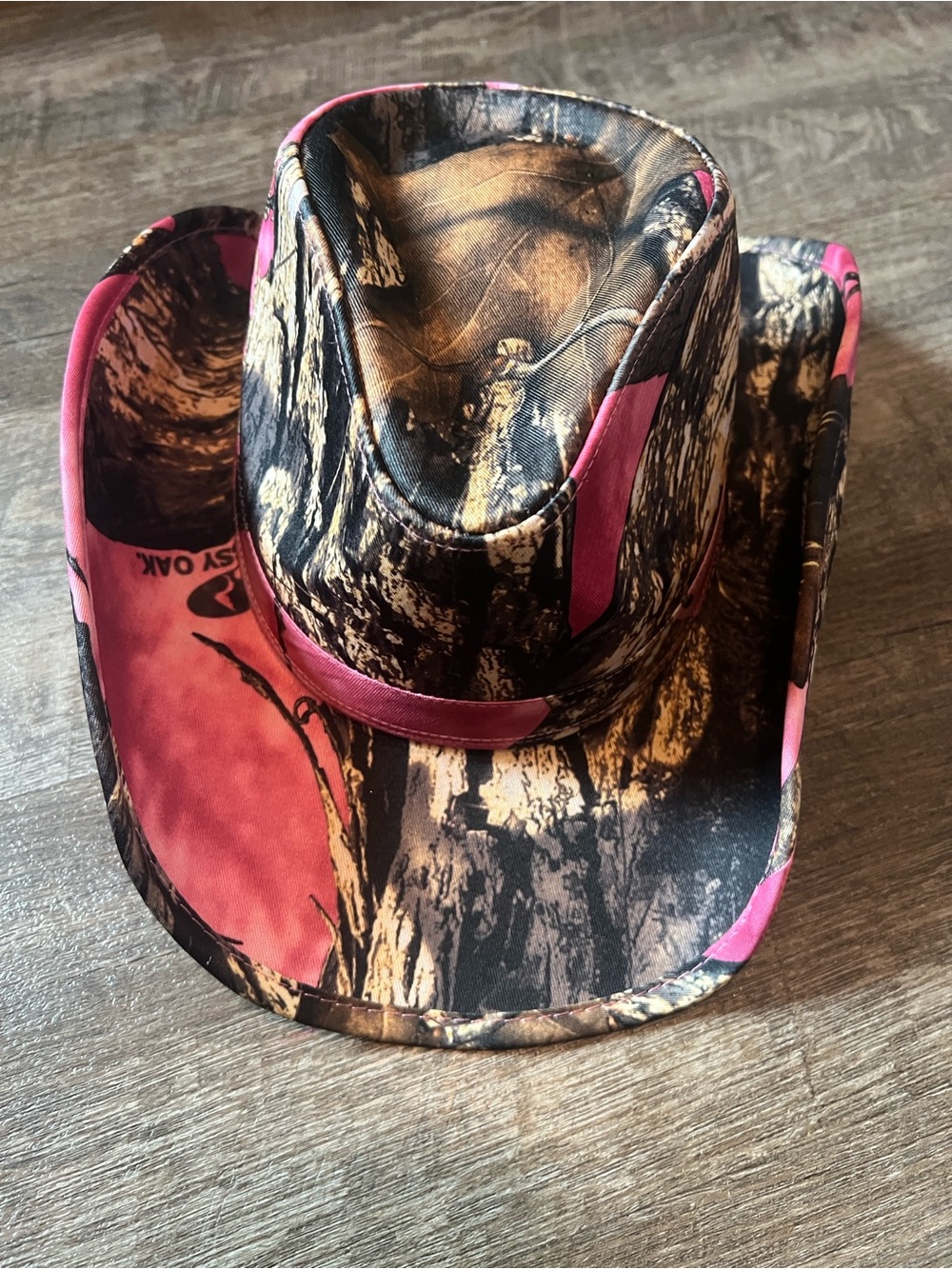 Peter Grimm Mossy Oak Women’s Pink Camo Western Cowboy Hat Snap-Up Brim